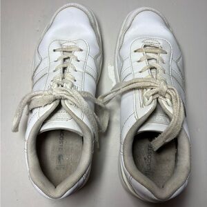 Lacoste White Low-Top Leather Sneakers